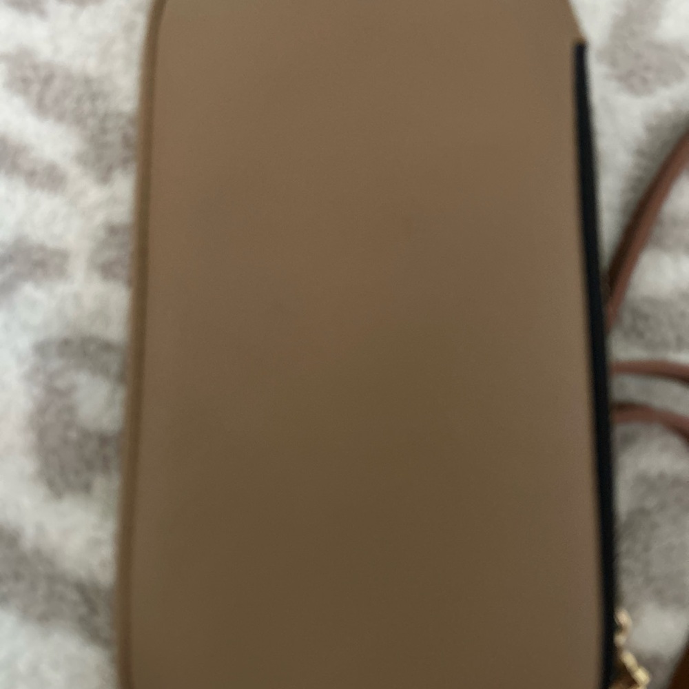 Bandolier Brown Expanded Pouch Crossbody Bag with Gold Accents - Picture 4 of 6